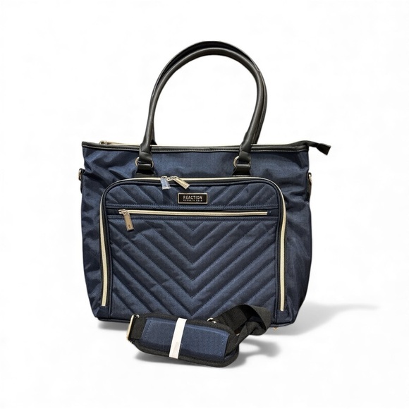 Kenneth Cole Reaction Handbags - Kenneth Cole Reaction Navy Laptop Tote Bag – New Without Tags
